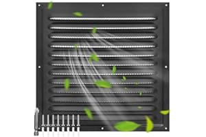 12x12 Inch Gable Vents, Aluminum Gable Vents with Screen for Enhanced Airflow - Matte Black for Garage, Attic, and Shed - Inc