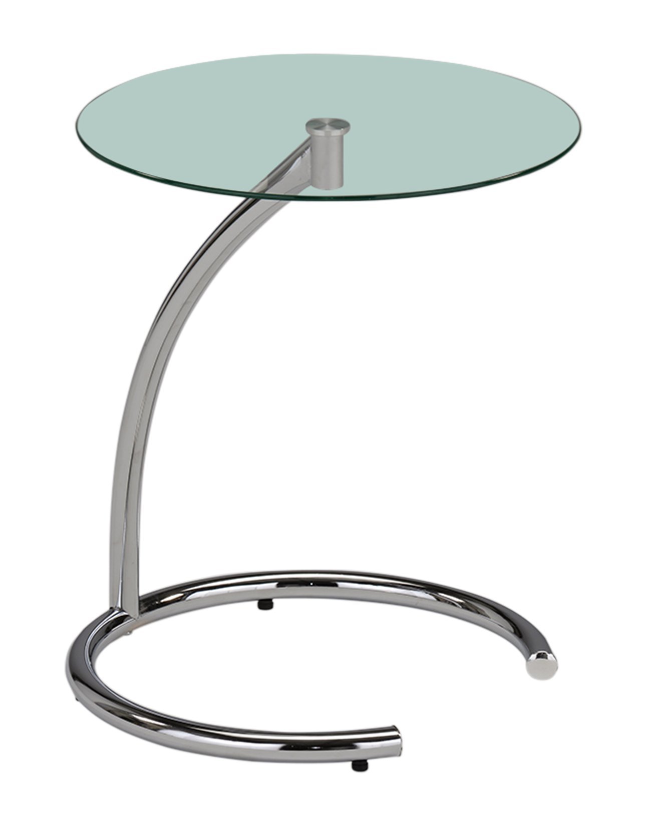 Kings Brand Chrome with Glass Modern Accent Side End Table