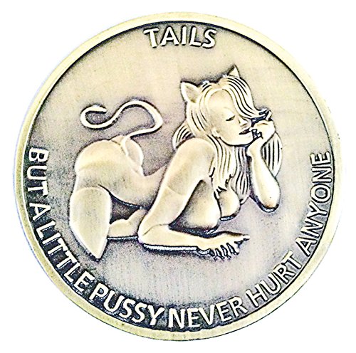 Thompson Emporium Man Humor Big Cats Good Luck Heads Tails Novelty Challenge Coin