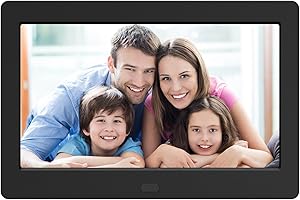 ATATAT Digital Picture Frame with Remote Control Slide Show Photo Frame Support 1080P Video Adjustable Brightness 16:9 Widescreen