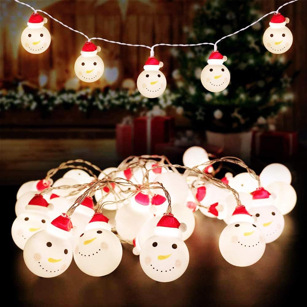 Christmas Lights Outdoor Xmas Lights Outside LED Fairy Lighting for Living Room X-mas Tree, Garden, Patio