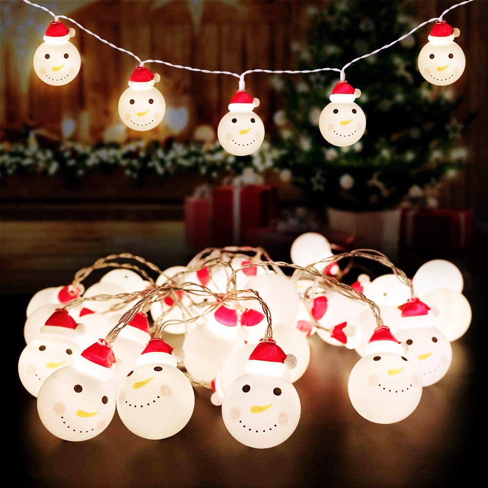 Christmas Lights Outdoor Xmas Lights Outside LED Fairy Lighting for Living Room X-mas Tree, Garden, Patio, Indoor and Outside Decoration (Battery Operated)