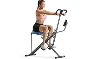 MERACH Upgraded Squat Machine for Women, Smart Row and Deep Squat Trainer with Tablet Stand, Adjustable Resistance & 350LB Weight Capacity, Foldable Home Exercise Equipment, Connect MERACH APP
