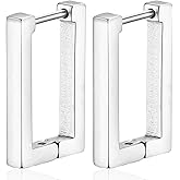 Square Hoop Earrings for Women Geometric Hoop Earrings Gold Silver Rectangle Hoop Earrings Dainty Jewelry for Women