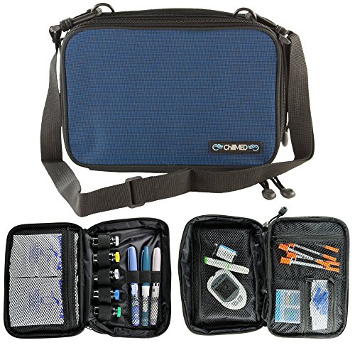 ChillMED Elite Diabetic Insulin Cooler Bag Travel Case with Two 6oz Cold Packs (Blue) 10