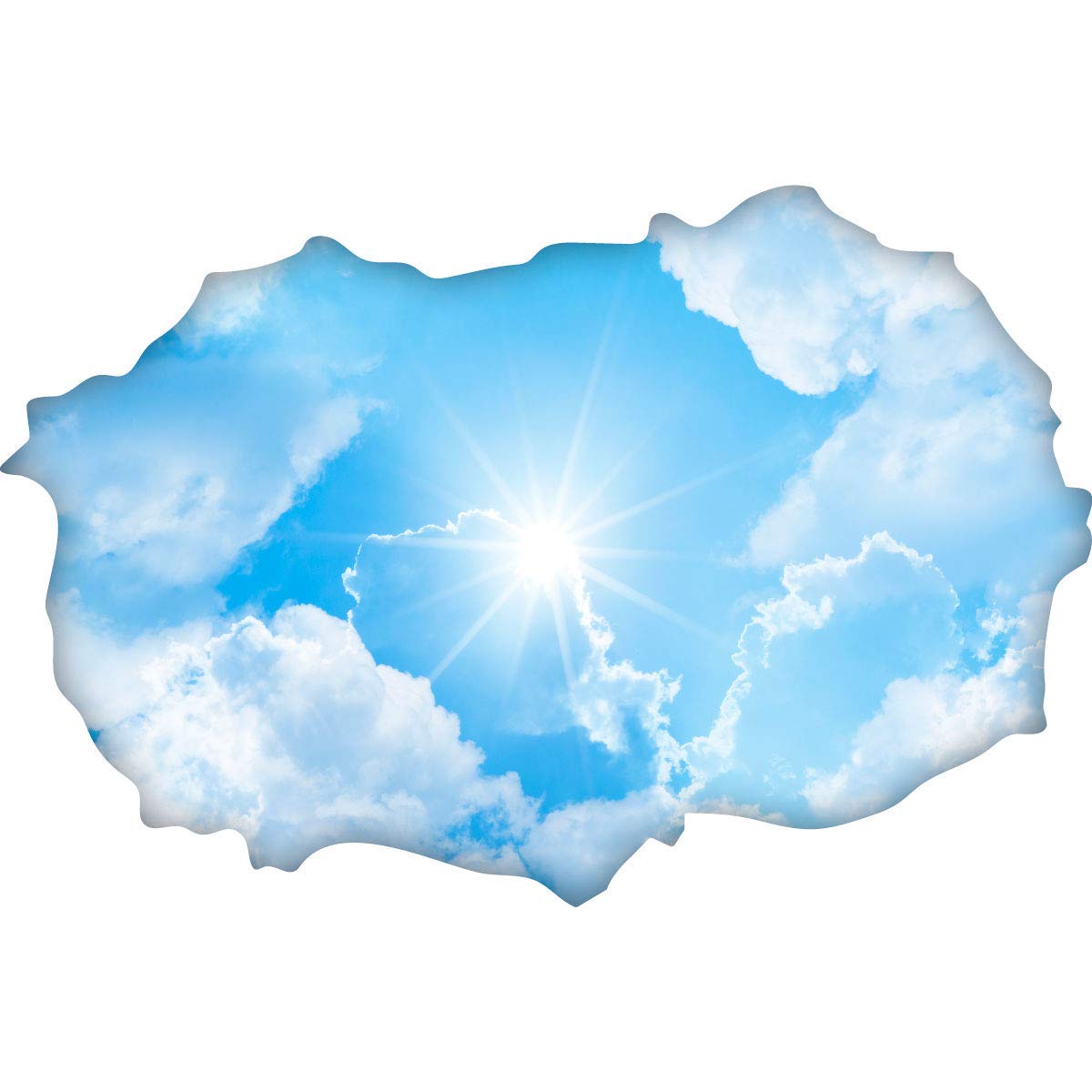 Sticker 3D Effect |Wall Decal Sky – Wall Paper Decoration Optical Illusion Room and Living Room - 60 x 90 cm