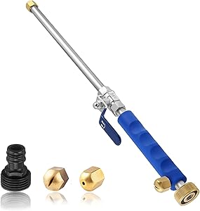 CGACOL Hydro Jet High Pressure Power Washer Wand Portable Washing Wand Water Hose with Two Different Hose Nozzles Watering Sprayer for Car Washing or Garden Cleaning