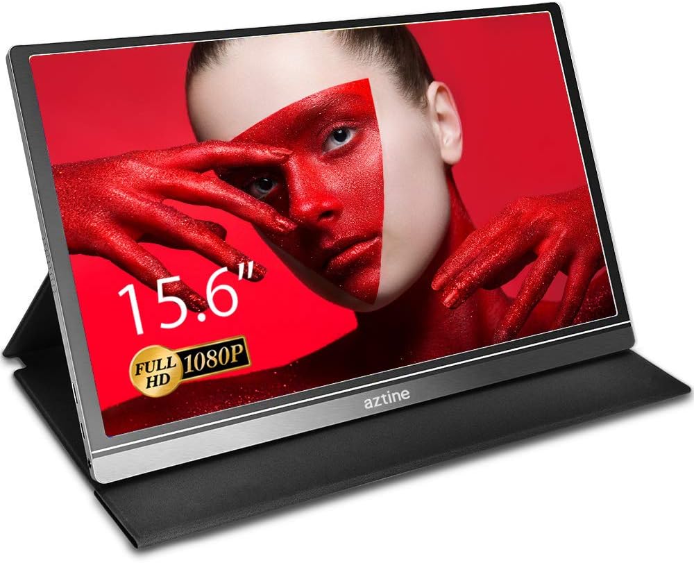 Aztine 15.6 Inch 1920×1080 Full HD IPS Screen Laptop Monitor with HDMI