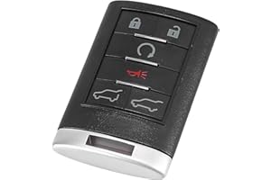 X AUTOHAUX Replacement Keyless En Remote Car Key Fob OUC6000066 315MHz for Cadillac Escalade ESV 2007-2014 850K-6000066 6 Key