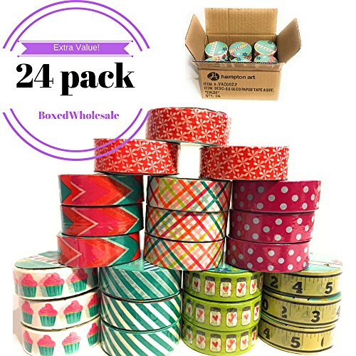 24 Rolls Washi Tape Box Set |Chloe Variety Pack - Decorative Paper Tape for All DIY Crafts, Kids' Art Projects, Scrapbooking, Journal, Planners, Gift Wrapping & More. - Thumbnail 4