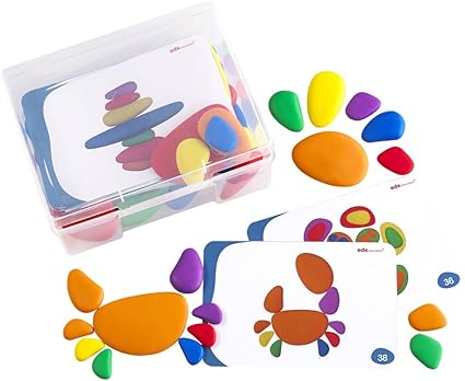 Edx Education 13206 Edx Education Rainbow Pebbles Activity Set Early Math Activity Construction Sorting And Stacking Toys Games Learning Education Donikonline Com