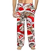 Soophiea Mens Christmas Halloween Pajama Pants Sleep Bottoms Pj Pants with Pockets