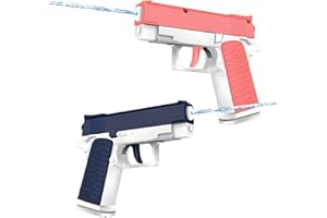 HIKEWINTOY Cool Small Manual Water Guns 2 Pack - Super Squirt Water Pistol Toys for Kids&Aldult, Summer Outdoor Beach Pool Play, No Battery Needed, Aldult Boys Girls Gifts (Blue-MSG-HYTP)