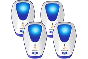 Ultrasonic Pest Repeller, Plug-in Mouse Repeller 4 Packs，Indoor Rodents Repeller Anti Mice, Rodents, Rats, Spiders, Roaches, 