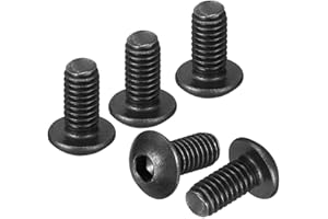 DTGN M4-0.7x8mm Button Head Socket Cap Screws - 100Pack - Good for Road Bicycle, Mountain Bike, Auto, Motorcycle - Carbon Steel Black Oxide - Hex Socket Drive Fasteners