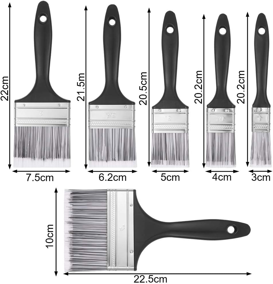 Gaosaili 6pcs Paint Brush Set, Decorating Brushes for Furniture Wall Painting - Image 3
