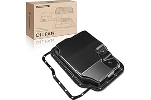 A-Premium Transmission Oil Pan with Drain Plug & Gasket Compatible with Ford, Mazda & Mercury Models - 1999-2014 - Focus, Fus