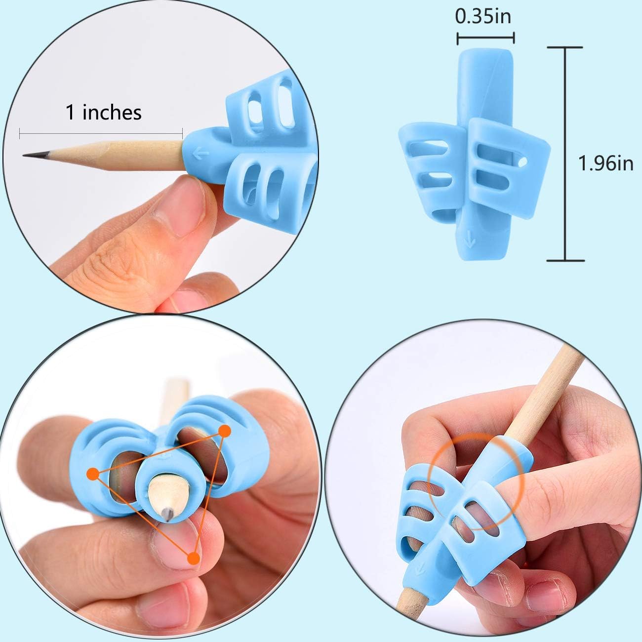 Pencil Grips - JuneLsy Pencil Grips for Kids Handwriting Posture Correction Training Writing AIDS for Kids Toddler Preschoolers Students Children Special Needs (3 PCS) : Office Products