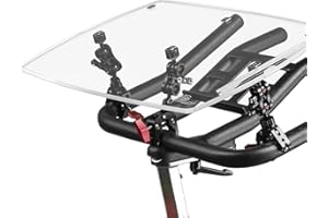 TFD Acrylic Holder Bike Tray - Universal Laptop Tray Holder - Adjustable Laptop Stand for Exercise Bikes - Bike Accessories - Bike Holder Exercise Tray for Laptop, Books, & More