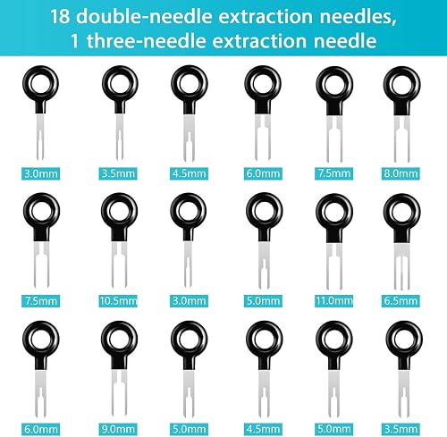 Kit Extracteur Broches Terminal 18 Pièces – Outil Dépose Connecteur Auto – Acier Inox + ABS – Pour Réparation Voiture
