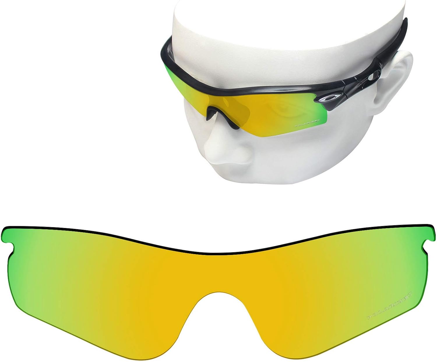 OOWLIT Replacement Sunglass Lenses for Oakley RadarLock Path 24K Mirror