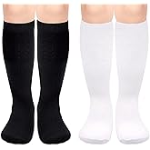 Olreco Toddler Soccer Socks Boys Girls Soccer Socks Kids Knee High Socks for Toddler Girls Toddler Tube Socks with Stripes