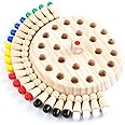 Wooden Memory Chess Game, Wooden Memory Match Stick Chess Board Game, Wooden Memory Chess Educational Board Games Multi Player Family Games for Kids & Adults (Basic)