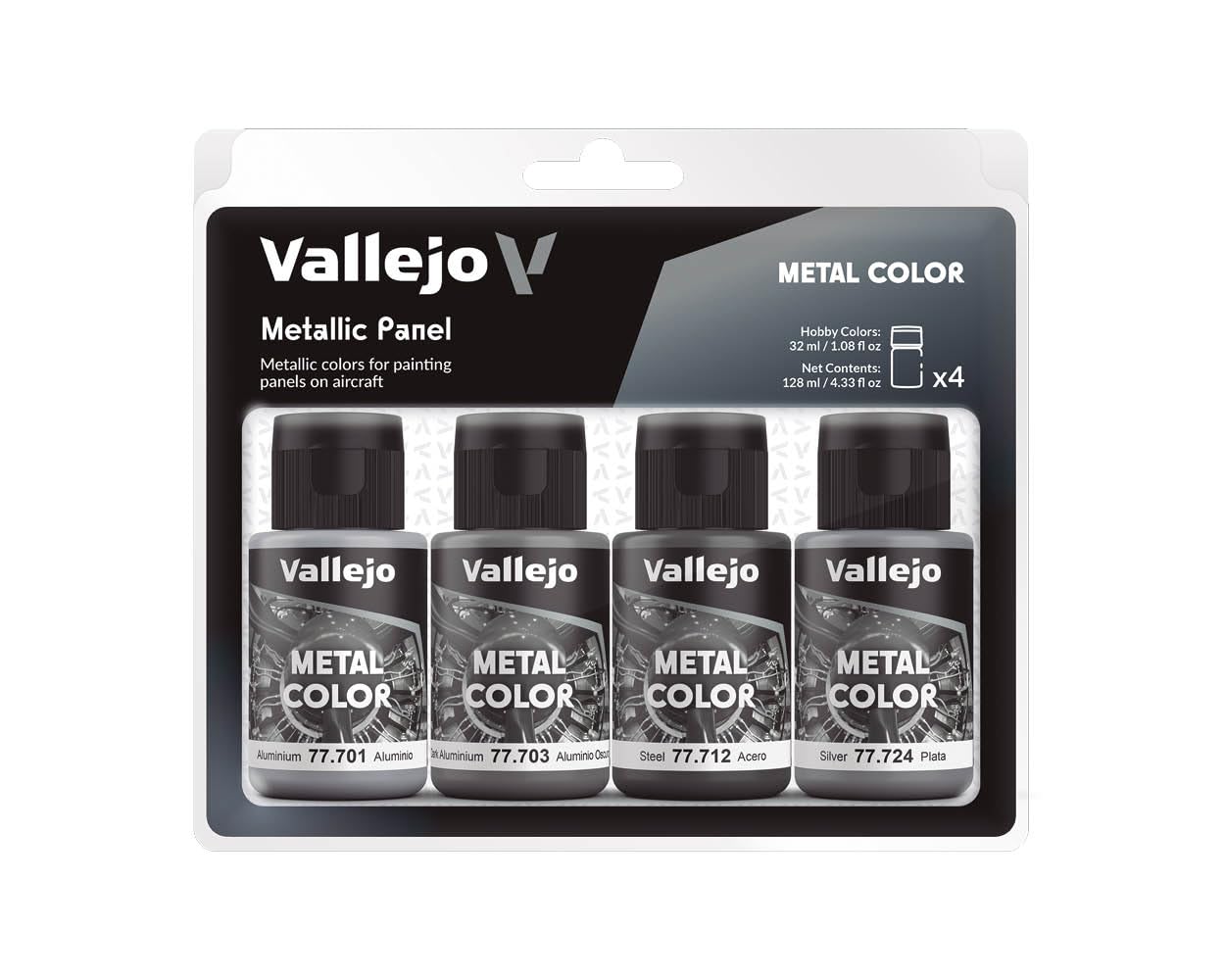 AV Vallejo Metal Color Set - Metallic Panel
