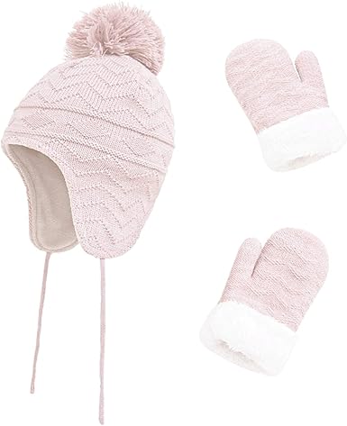 baby girl hat and gloves