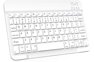 aoub Wireless Bluetooth Keyboard Rechargeable Ultra Slim for iPad 9th/8th/7th Generation 10.2 inch, iPad Pro 10.5/11/12.9 inch, iPad Air 5th/4th Generation 10.9 inch, iPad 10th Generation 10.9 inch