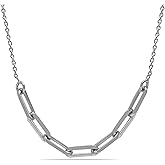 LeCalla Sterling Silver Italian Chain Necklace Hypoallergenic Adjustable Handmade Chain Necklaces for Women with Lobster Claw Clasp 18 Inches