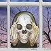 2-Pack Scary Peeper Window Cling - Clown and Reaper Peeping Tom Shocking Pranks Combo Set, Creepy Halloween Decorations