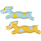 gatti gatti Squeaky Dog Toys [2-Pack], Natural Latex Interactive Squawking Toy for Small Medium Dogs, Durable Bite-Resistant Puppy Chew Toys for Boredom &amp; Teething