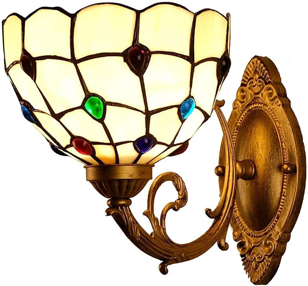 Tiffany Wall Lights Wall Light Retro Glass Villa Garden Wall Lamp Bedroom Buy Online at Best
