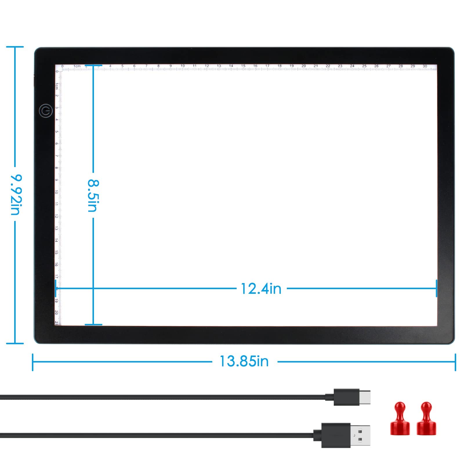 MAFUEAY Slide Viewer Light Box, for Viewing Scanning Negatives and Slides, Artist Sketching, Ultra-Thin A4 Light Pad Scanner with 3 Adjustable Brightness and USB Powered (Medium)