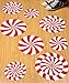 Peppermint Floor Decals Stickers for Christmas Candy Party Decoration 12 Pcs