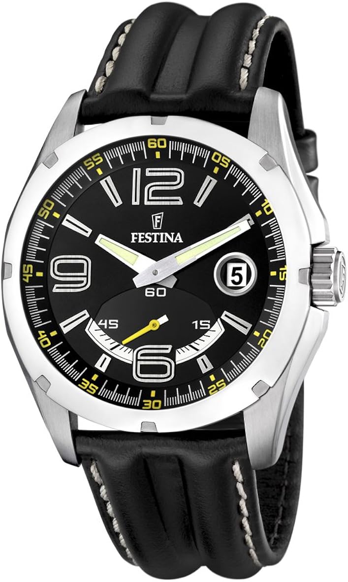 Festina Men's Watch F16481/5 With Leather Strap Amazon.co.uk Watches