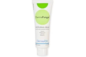 DERMARITE DermaFungal Antifungal Cream - Treats and Prevents Most Athlete’s Foot, Jock Itch, and Ringworm - 2% Miconazole Nitrate – 3.75 oz Tube