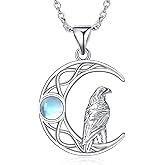 HELORET Raven Necklace Gothic Necklace Goth Jewelry Costume Party, Gothic Jewelry Goth Pendant Necklace Black Jewelry