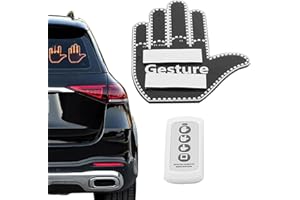 ZEZZO Middle Finger Gesture Light with Remote, New Funny LED Middle Finger Sign Light for Car Truck Car Gadgets with Remote, Fun Car Finger Light Car Gadgets & Road Rage Signs Car Accessories (0.44MA)