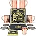 Krown Kitchen - Hammered Moscow Mule Copper Mugs Set of 4 Gift Set | 16 oz