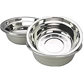 Waikhomes 6 Packd Salad Mixing Bowls, Stainless Steel Serving Bowl for Cooking Baking
