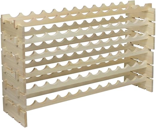 Amazon Com Lemy Solid Wood Wine Rack Stackable Modular Storage