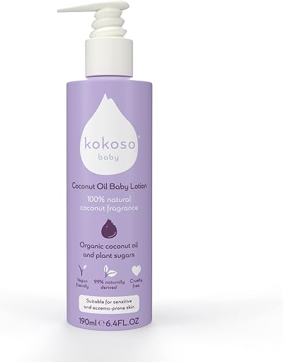 Kokoso Baby Coconut Oil Lotion 190ml Fragrance Free Nourishing Moisturiser