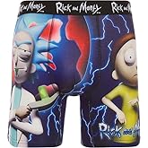 COCO BRANDS Mens Boxer Briefs - Rick and Morty Cotton Lined Crotch No Fly Underwear Boxers for Men with Support Pouch (S-XL)