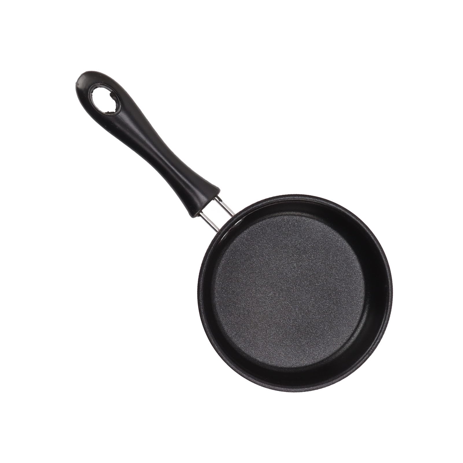 Photo 1 of ***DAMAGED - SEE NOTES/PICTURES*** *** HANDLE IS BROKEN *** Mini Frying Pan, Stainless Steel Eggs Pancakes Prevent Stick Induction Pot Round Breakfast Small Fry Egg Pan with Long Handle 12cm ()
