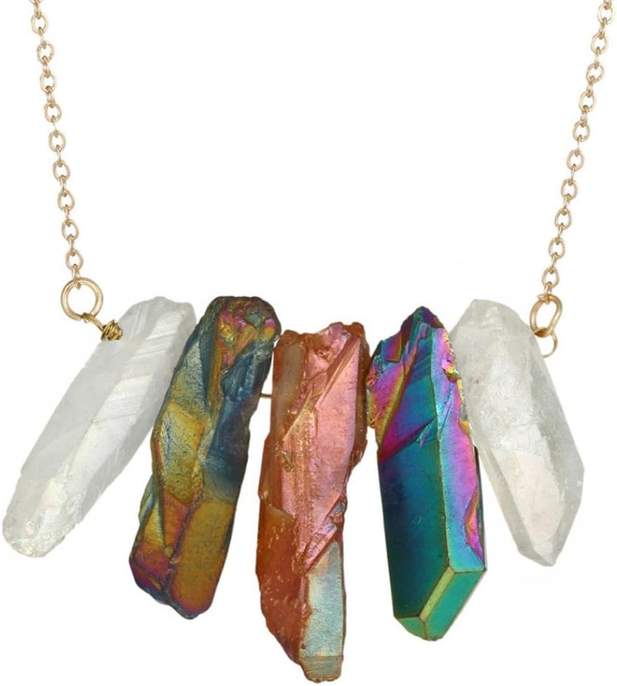 Hmlai Clearance! Women's Fashion Bohemian Statement Necklaces Rhinestone Gem Pendant Jewelry Gift
