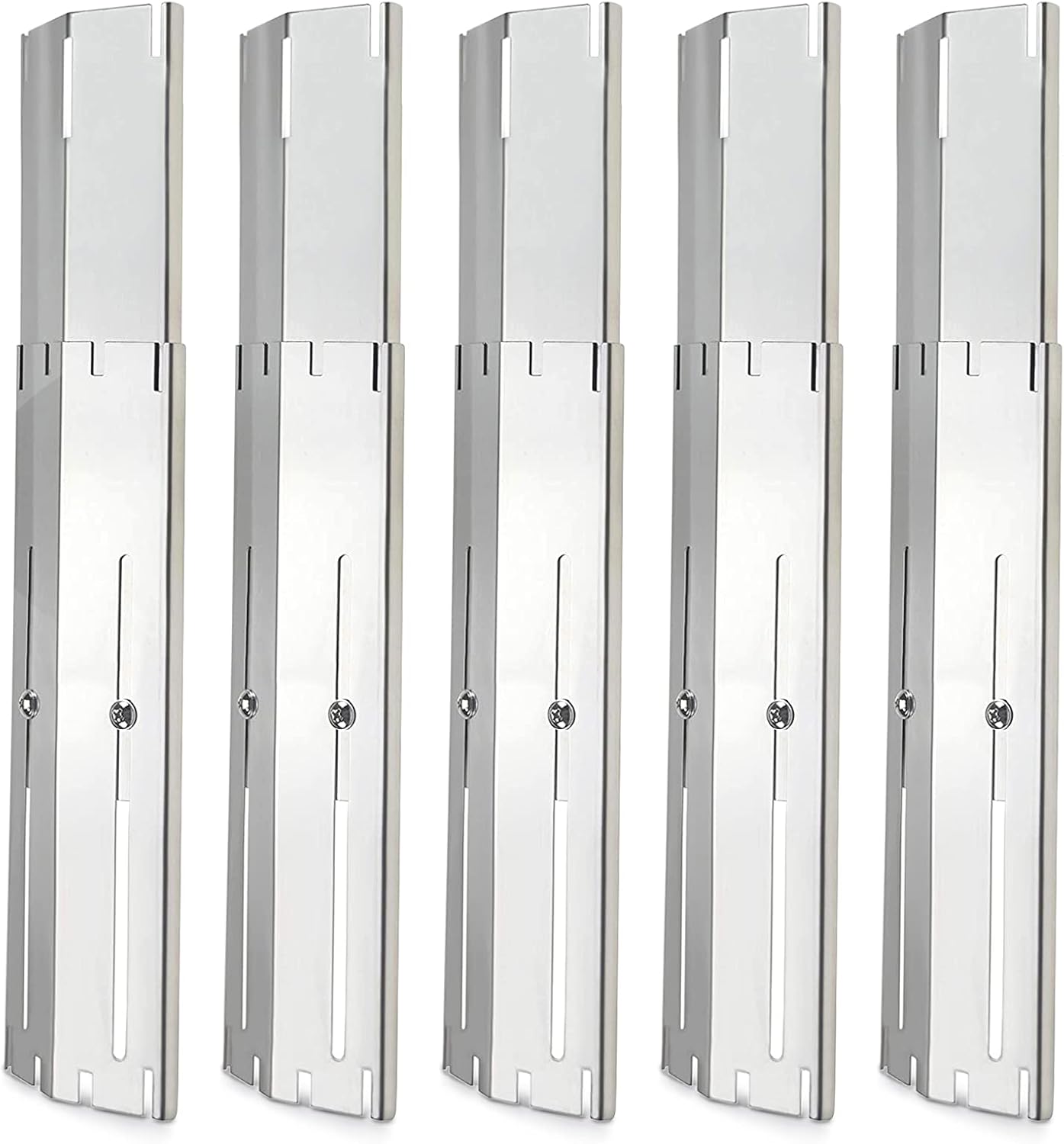 Universal Grill Heat Plates Heat Tents Heat Shields for Gas Grill, Adjustable Barbecue BBQ Grill Flame Tamers Burner Covers Heat Deflectors, Stainless Steel Gas Grill Replacement Parts, 5-Pack : Garden & Outdoor