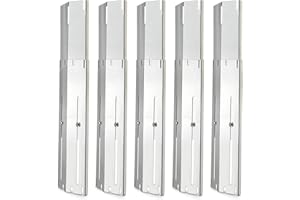 ADVIACE Universal Grill Heat Plates Heat Tents Heat Shields for Gas Grill, Adjustable Barbecue BBQ Grill Flame Tamers Burner Covers Heat Deflectors, Stainless Steel Gas Grill Replacement Parts, 5-Pack