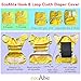 EcoAble Baby Waterproof PUL Cloth Diaper Cover AI2, Hook & Loop (Size 1/ 8-25lb, Elephant)